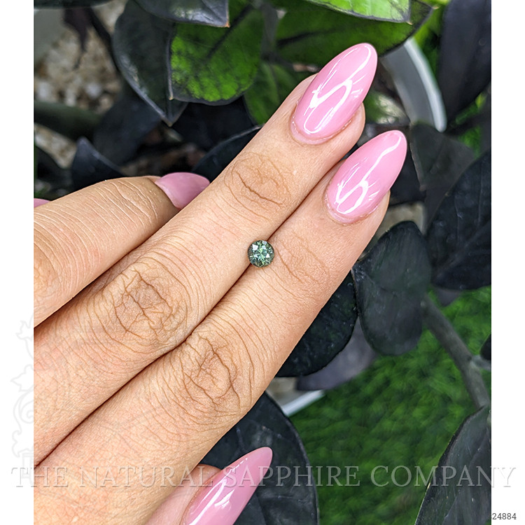 0.61 Ct. Bluish Green Sapphire from Madagascar