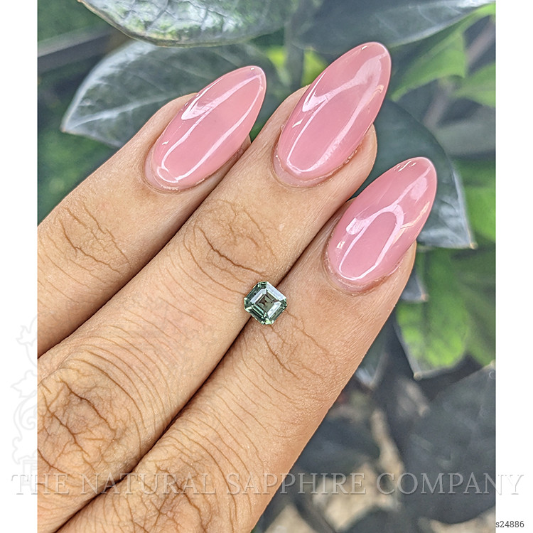 0.61 Ct. Bluish Green Sapphire from Madagascar