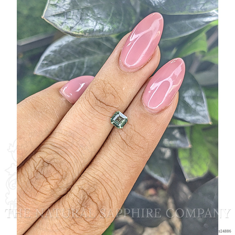 0.61 Ct. Bluish Green Sapphire from Madagascar