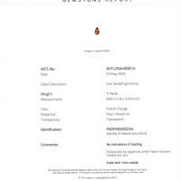 1.14 Ct. Padparadscha Sapphire from Ceylon (Sri Lanka) Scan Report
