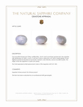 36.03 Ct. Greyish Blue Star Sapphire from Ceylon (Sri Lanka) Appraisal