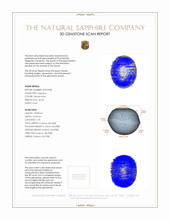 36.03 Ct. Greyish Blue Star Sapphire from Ceylon (Sri Lanka) 3 D Scan Report