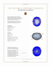 40.62 Ct. Blue Star Sapphire from Ceylon (Sri Lanka) 3 D Scan Report