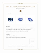 1.37 Ct. Blue Sapphire from Ceylon (Sri Lanka) Appraisal