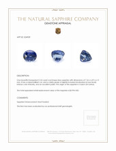 2.54 Ct. Blue Sapphire from Ceylon (Sri Lanka) Appraisal