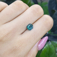 1.37 Ct. Bluish Green Sapphire from Madagascar Life Style