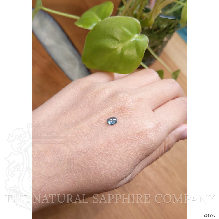 0.80 Ct. Greenish Blue Cabochon Sapphire from Montana