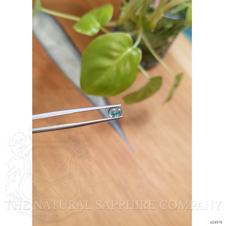 0.80 Ct. Greenish Blue Cabochon Sapphire from Montana