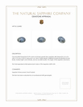 0.99 Ct. Greyish Blue Cabochon Sapphire from Montana Appraisal