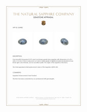 0.99 Ct. Greyish Blue Cabochon Sapphire from Montana Appraisal