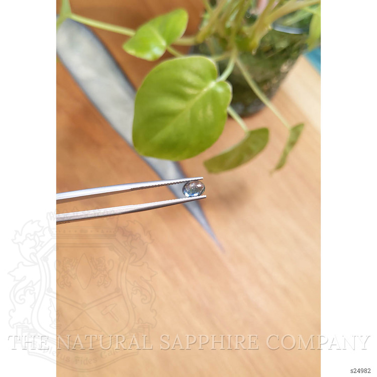 0.99 Ct. Greyish Blue Cabochon Sapphire from Montana