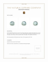 0.73 Ct. Bluish Green Cabochon Sapphire from Montana Appraisal