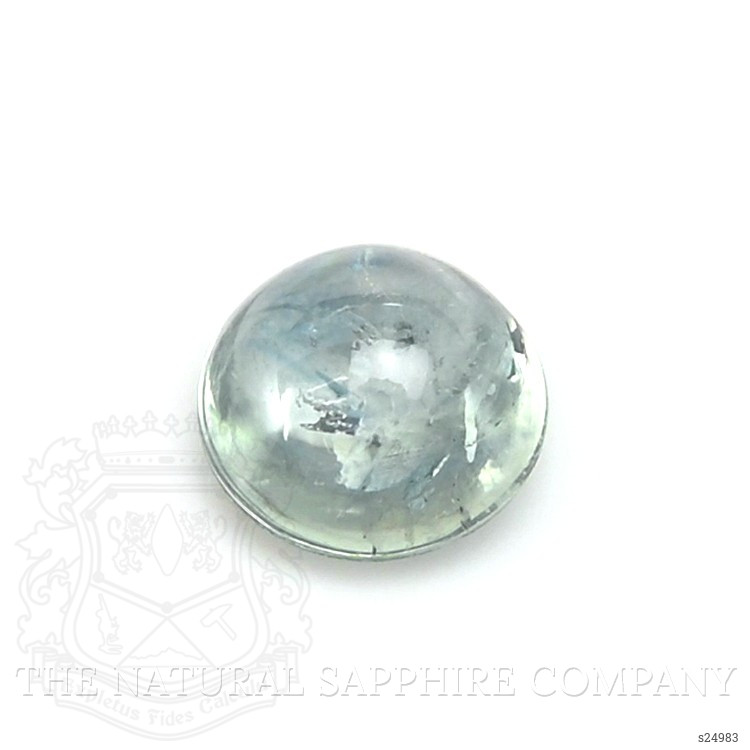 0.73 Ct. Bluish Green Cabochon Sapphire from Montana