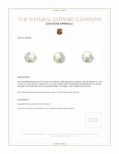 0.74 Ct. Yellowish Green Cabochon Sapphire from Montana Appraisal