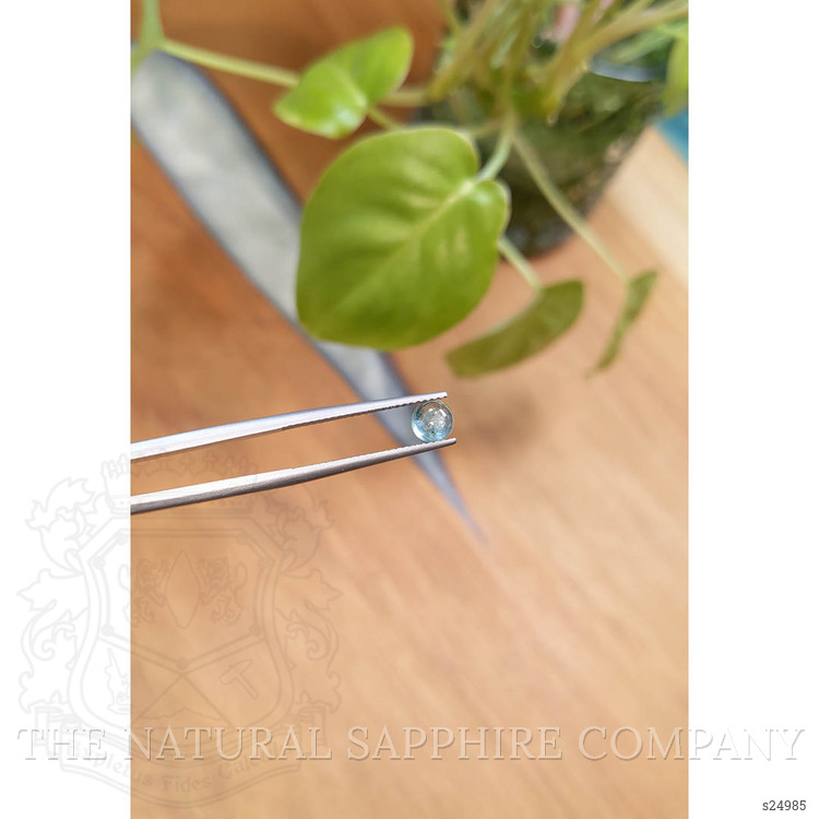 0.79 Ct. Greenish Blue Cabochon Sapphire from Montana