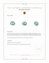 0.84 Ct. Bluish Green Cabochon Sapphire from Montana Appraisal