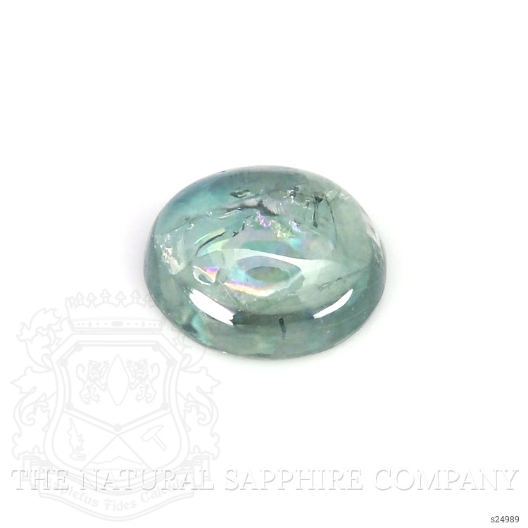 0.84 Ct. Bluish Green Cabochon Sapphire from Montana