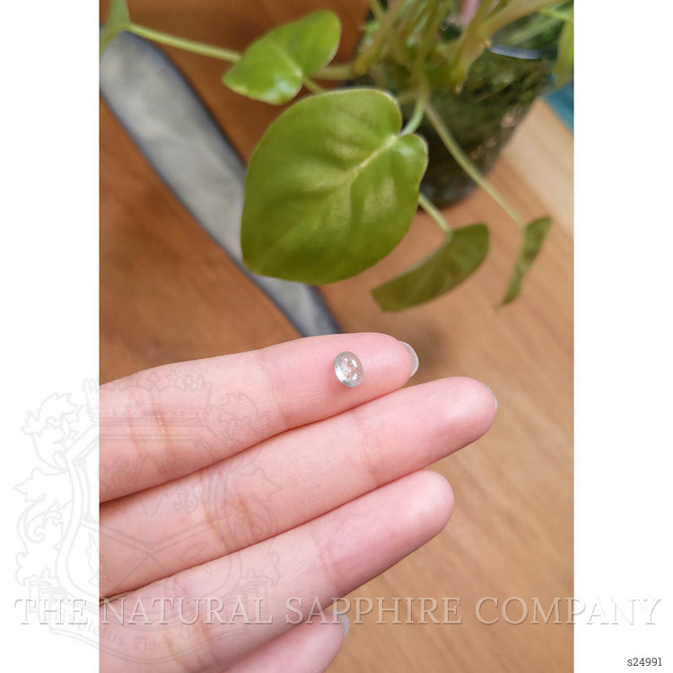 0.90 Ct. Green Cabochon Sapphire from Montana