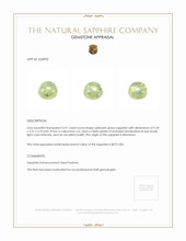 0.91 Ct. Yellowish Green Cabochon Sapphire from Montana Appraisal