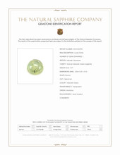 0.91 Ct. Yellowish Green Cabochon Sapphire from Montana Scan Report