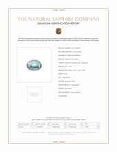 0.52 Ct. Greenish Blue Cabochon Sapphire from Montana Scan Report