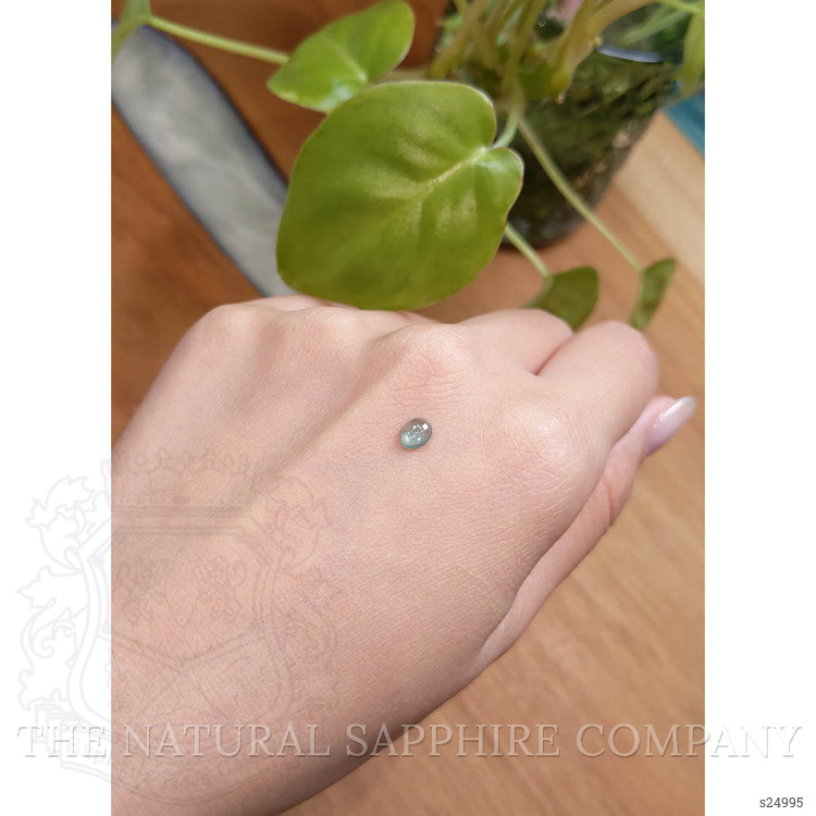 0.52 Ct. Greenish Blue Cabochon Sapphire from Montana
