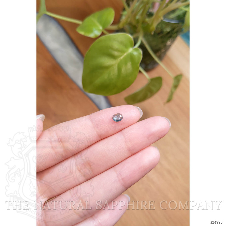 0.52 Ct. Greenish Blue Cabochon Sapphire from Montana