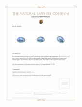 0.57 Ct. Blue Cabochon Sapphire from Montana Appraisal