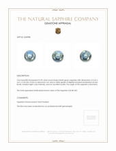 0.59 Ct. Bluish Green Cabochon Sapphire from Montana Appraisal