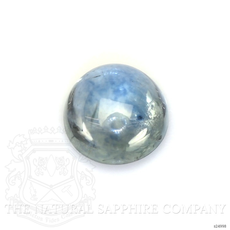 0.59 Ct. Bluish Green Cabochon Sapphire from Montana