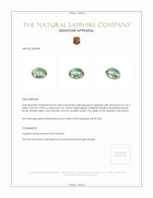 0.60 Ct. Yellowish Green Cabochon Sapphire from Montana Appraisal