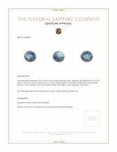 0.60 Ct. Greenish Blue Cabochon Sapphire from Montana Appraisal