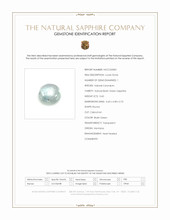 0.60 Ct. Bluish Green Cabochon Sapphire from Montana Scan Report