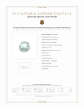 0.60 Ct. Bluish Green Cabochon Sapphire from Montana Scan Report