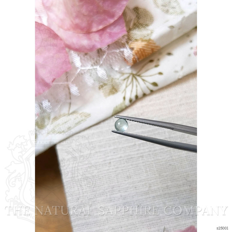 0.60 Ct. Bluish Green Cabochon Sapphire from Montana