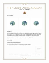 0.67 Ct. Greenish Blue Cabochon Sapphire from Montana Appraisal