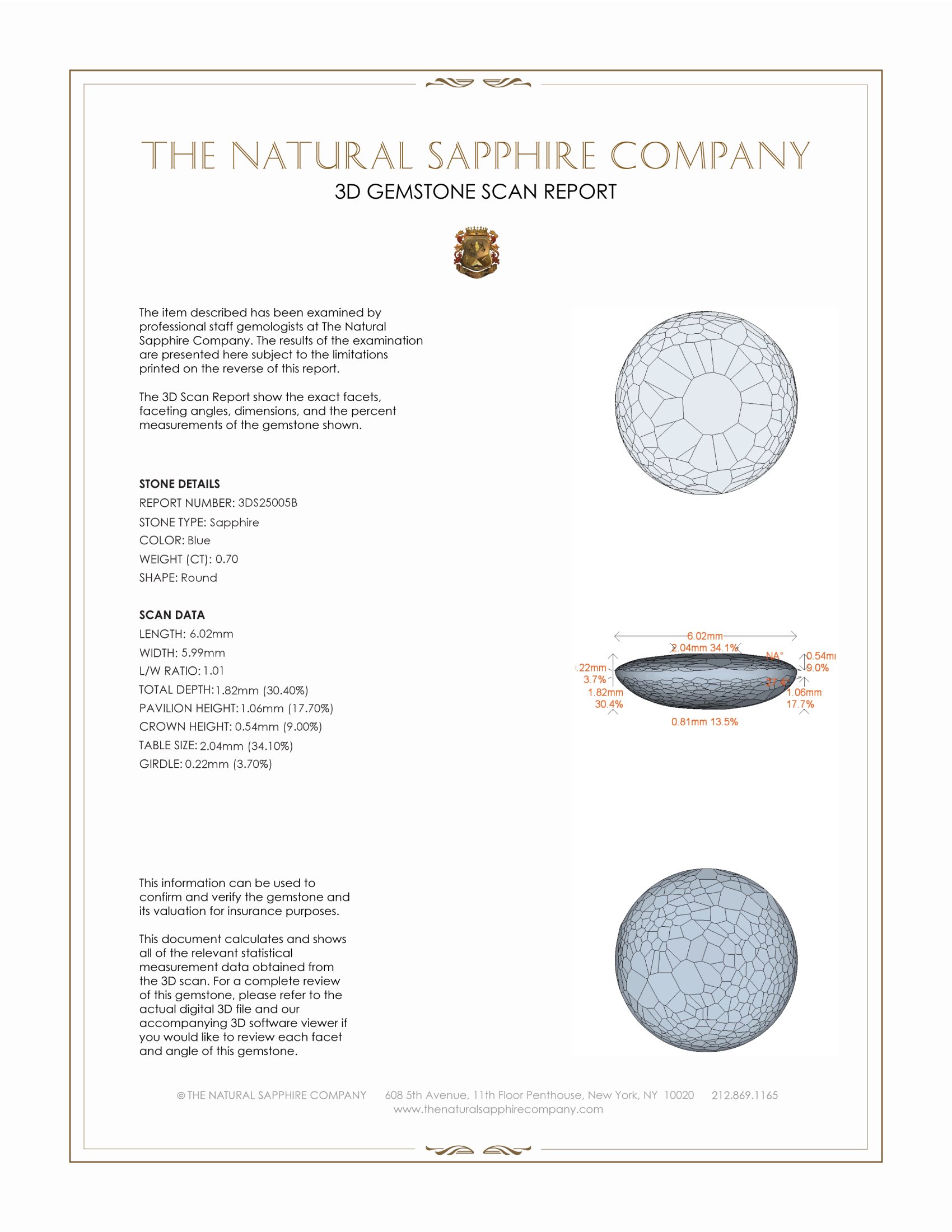 0.70 Ct. Blue Cabochon Sapphire from Montana