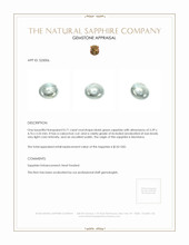 0.71 Ct. Bluish Green Cabochon Sapphire from Montana Appraisal