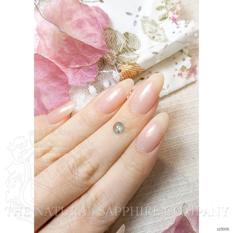 0.71 Ct. Bluish Green Cabochon Sapphire from Montana