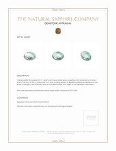 0.71 Ct. Bluish Green Cabochon Sapphire from Montana Appraisal