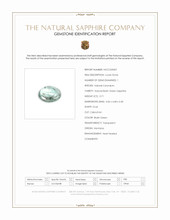 0.71 Ct. Bluish Green Cabochon Sapphire from Montana Scan Report