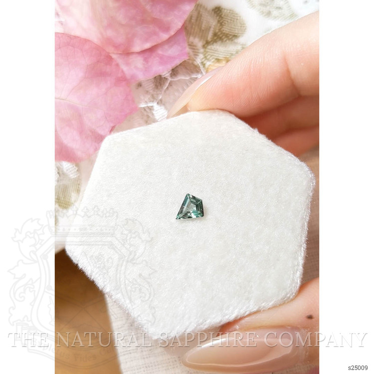 0.34 Ct. Bluish Green Sapphire from Montana