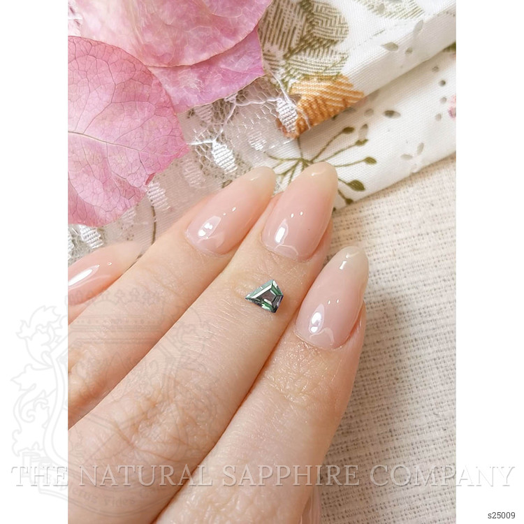 0.34 Ct. Bluish Green Sapphire from Montana