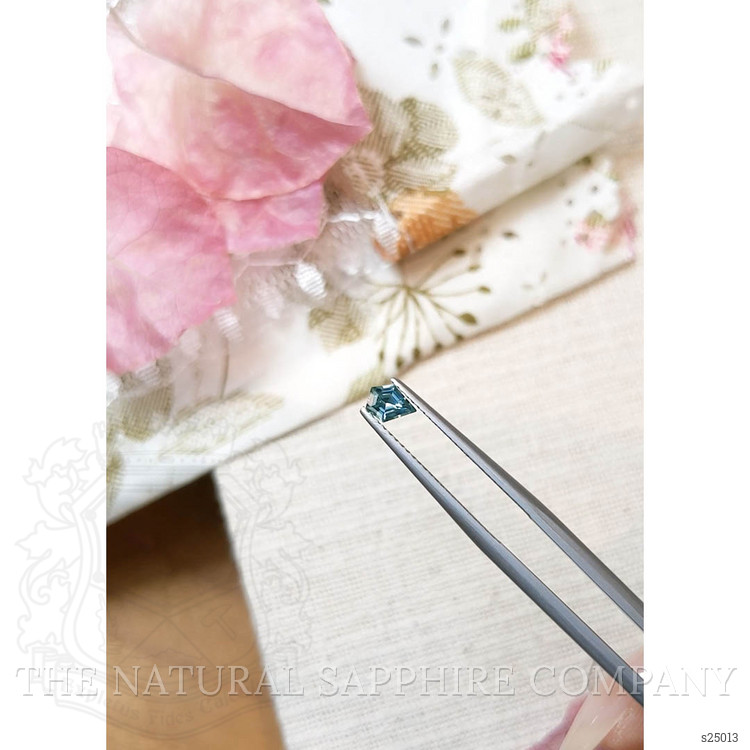 0.38 Ct. Bluish Green Sapphire from Montana