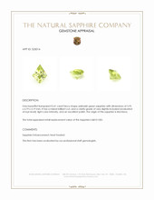 0.41 Ct. Yellowish Green Sapphire from Montana Appraisal