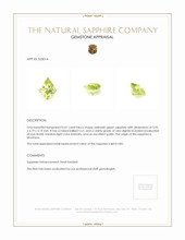 0.41 Ct. Yellowish Green Sapphire from Montana Appraisal