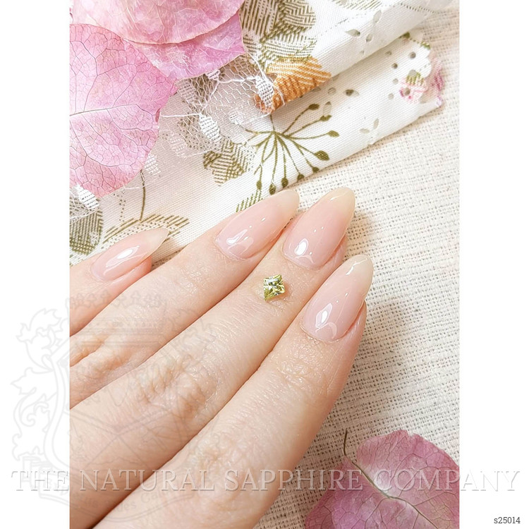 0.41 Ct. Yellowish Green Sapphire from Montana