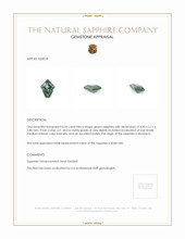 0.54 Ct. Green Sapphire from Montana Appraisal