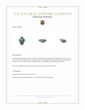 0.54 Ct. Green Sapphire from Montana Appraisal