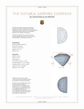 0.32 Ct. Greenish Blue Sapphire from Montana 3 D Scan Report